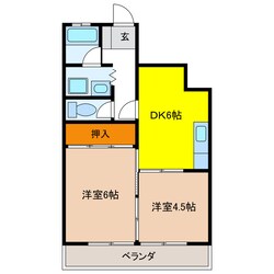 ハイツ河田の物件間取画像